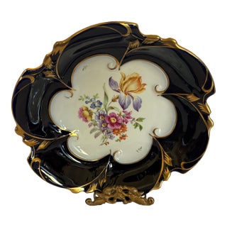 Mid 20th Century Hand Painted German Serving Bowl For Sale