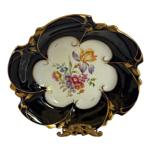Mid 20th Century Hand Painted German Serving Bowl