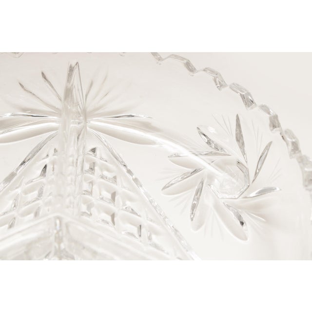 1970s Circa 1970s European Glass Divided Serving Bowl For Sale - Image 5 of 9