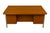 Mid 20th Century Vintage Solid Wood Desk – Mid-Century Modern Executive Style For Sale - Image 5 of 9
