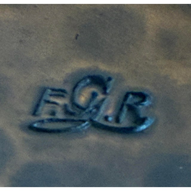 Signed Frans Gyllenberg Hand Hammered Copper 9” Floriform Vase - Boston Arts and Crafts Society C. 1910. For Sale - Image 11 of 12