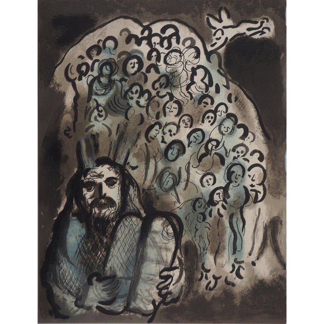 Marc Chagall, Moïse et son peuple, Lithograph For Sale