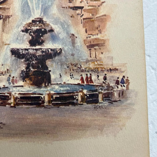 1960s 1960s Asterio Pascolini St Peter's Basilica Rome Italy Lithograph Art For Sale - Image 5 of 8