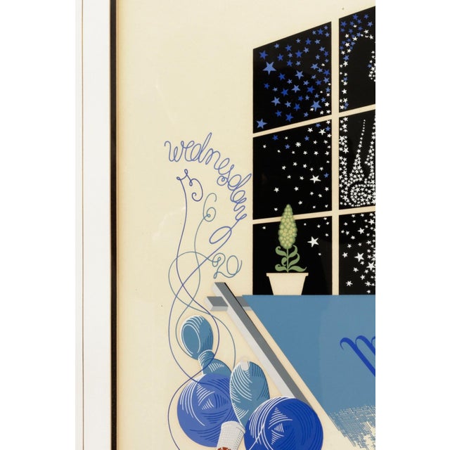 Art Deco Erte Virgo From the Zodiac Series 1982 Signed Screenprint 4/350 Art Deco Style For Sale - Image 3 of 9