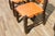 Wood Set of 6 Spanish Revival Carved Wood & Tan Leather Dining Chairs For Sale - Image 7 of 18