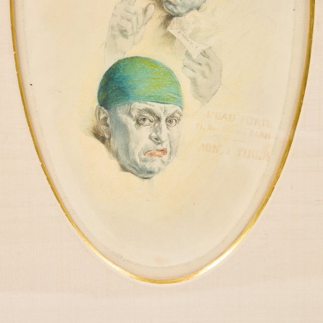 Figurative Vintage Aquatint Etching Attributed to Armand Henrion | B For Sale - Image 3 of 7