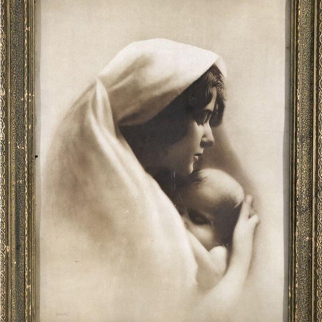 An original lithograph photo of a mother and child was created by William Partridge sometime after he moved from Oregon to...