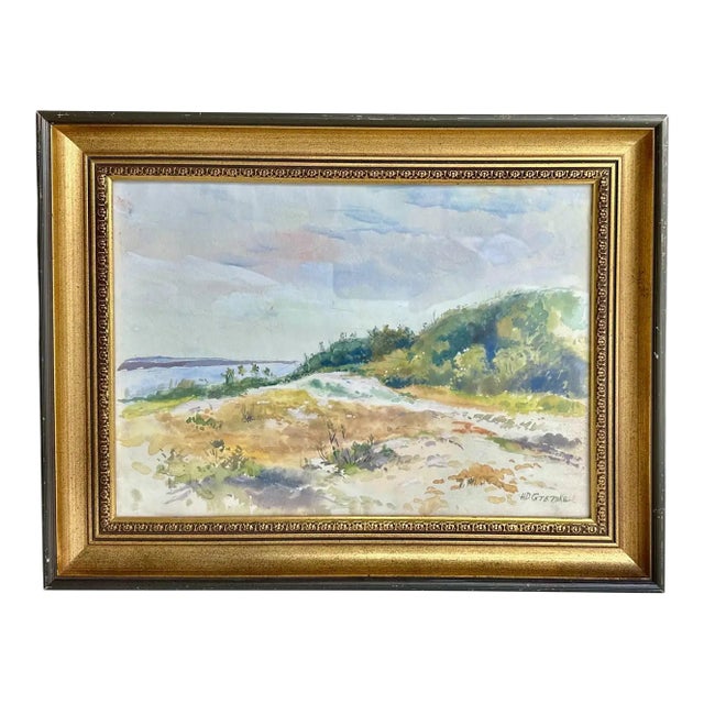 Henry Deidrich Gremke Original California Landscape Watercolor, Framed For Sale