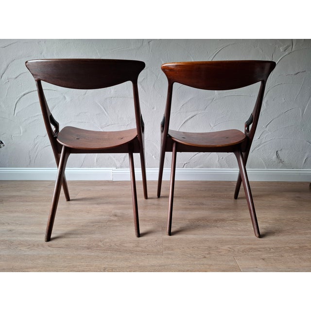 Chairs by Arne Hovmand-Olsen for Mogens Kold, Denmark ,1959, Set of 2 For Sale - Image 4 of 8