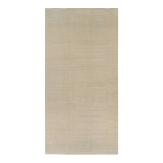 Rug & Kilim’s Oversized Contemporary Textural Solid Rug in Beige Tones - 11x22 For Sale