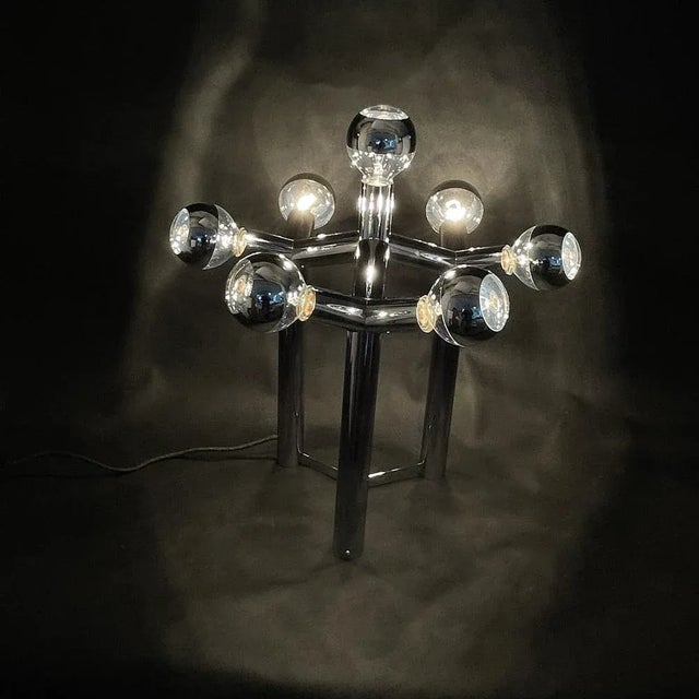 Vintage Sputnik Atomic Desk Lamp from Kalmar, 1970s For Sale - Image 6 of 9