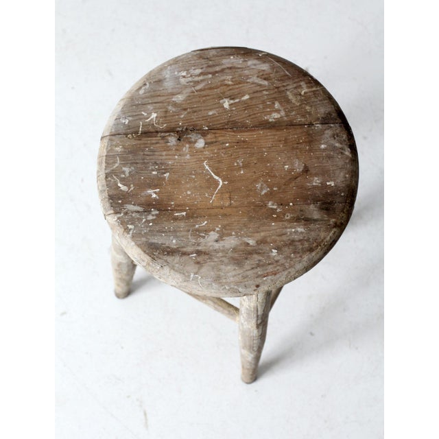 Vintage Farmhouse Stool For Sale - Image 11 of 12