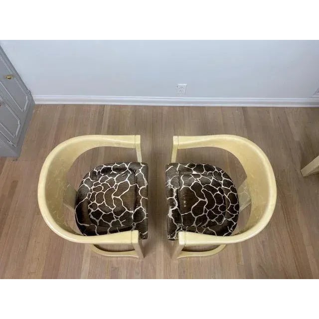 Vintage Karl Springer Onassis Goatskin Chairs - Set of 4 For Sale - Image 10 of 11