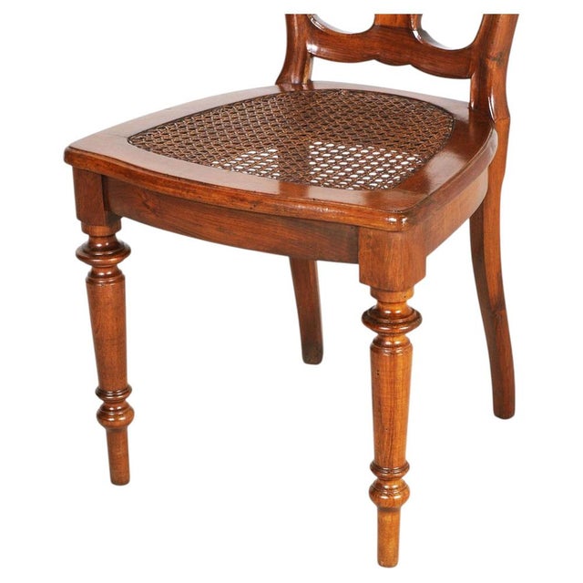 Antique Walnut Chairs with Vienna Straw Seats from Bassanos Ebanistery, 1890s, Set of 6 For Sale - Image 5 of 7