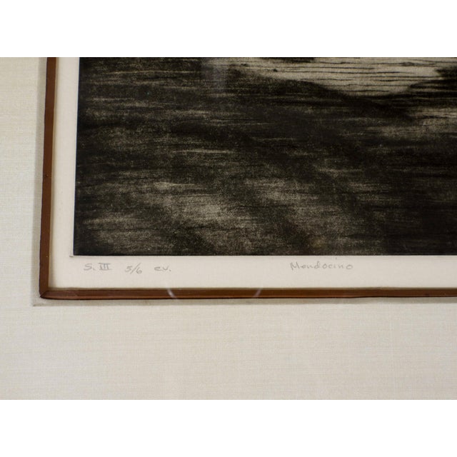 Late 20th Century Robert Mason California Coast Etching Mendocino For Sale - Image 4 of 4