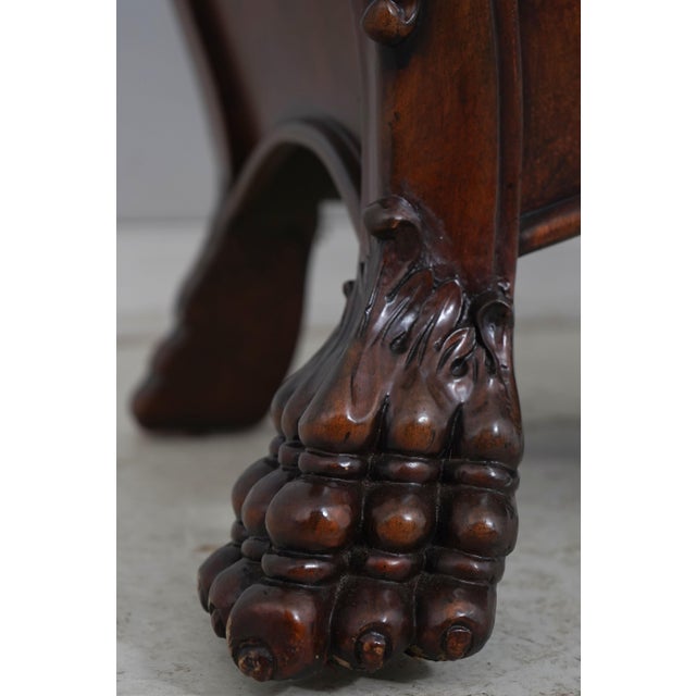 Regency Style Marble Top Lion Head Chest For Sale - Image 16 of 17