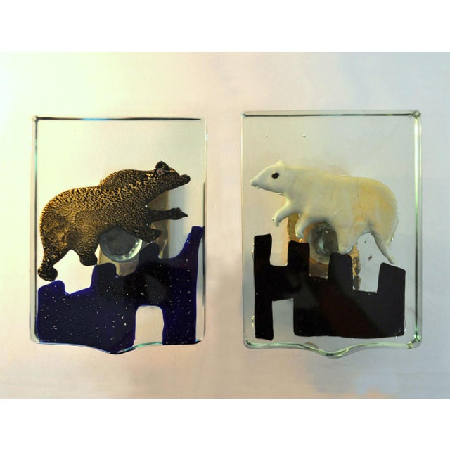 Polar Bear Door Handles in Venetian Blown Glass by Alfredo Barbini, 1940s, Set of 2 For Sale - Image 10 of 18