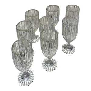 Late 20th Century Mikasa "Park Lane" Crystal Iced Tea Goblets - Set of 8
