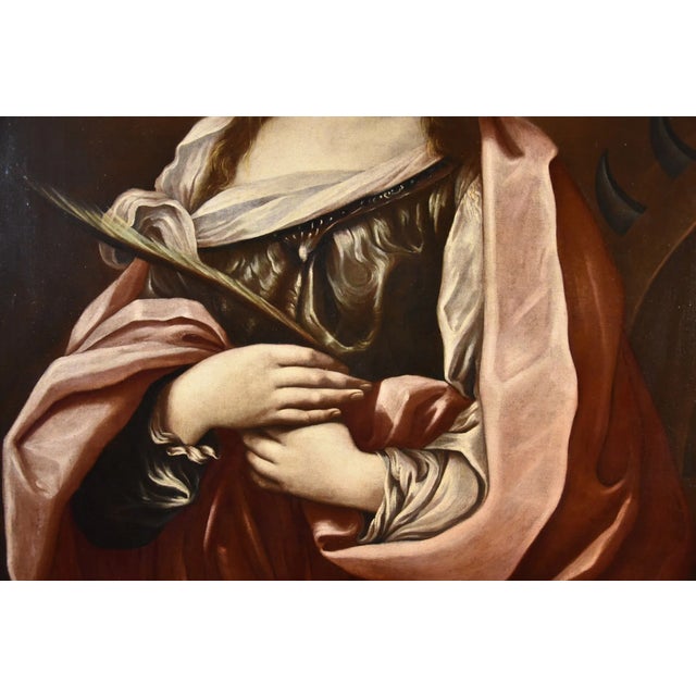 Workshop of Guido Reni, Saint Catherine of Alexandria, 1650, Oil on Canvas, Framed For Sale - Image 11 of 15