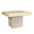 Beige Italian Postmodern Square Travertine Side Table from Stone International, 1970s For Sale - Image 8 of 9