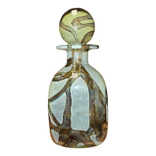 1960s Mdina Glass Michael Harris Swirl Decanter For Sale