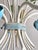 French Blue Tole Tulip 5-Light Chandelier, 1960s For Sale - Image 12 of 18