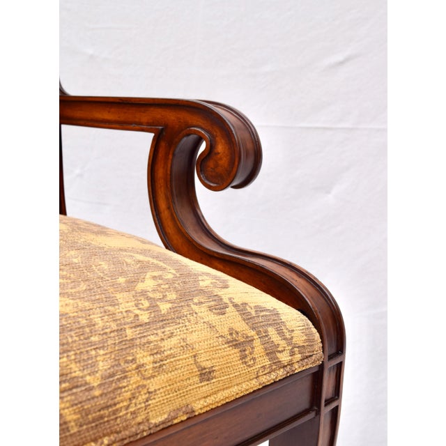 Nancy Corzine Regency Bar Stools, English Walnut, Counter Height For Sale - Image 10 of 12