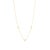 Metal Minimalist Diamond Heart Station Necklace in 14k Yellow Gold Layering Jewelry For Sale - Image 7 of 16