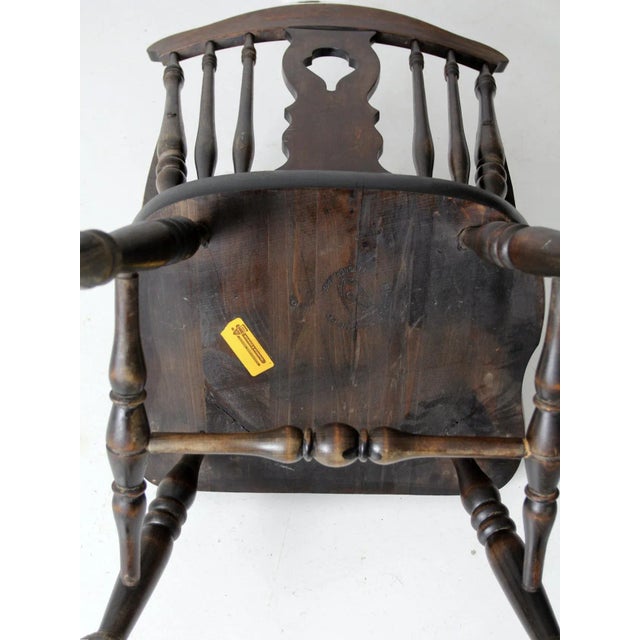 Brown Mid-Century Nichols & Stone Wooden Arm Chair For Sale - Image 8 of 12