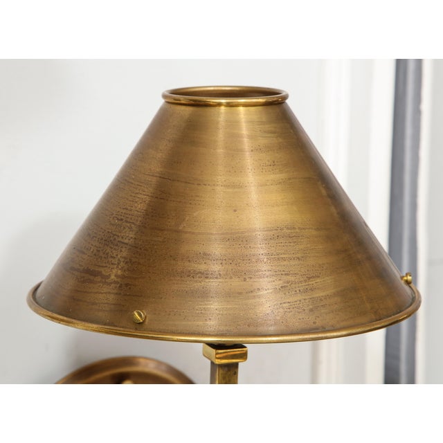 Bespoke Patinated Brass Sconces - a Pair For Sale - Image 12 of 12