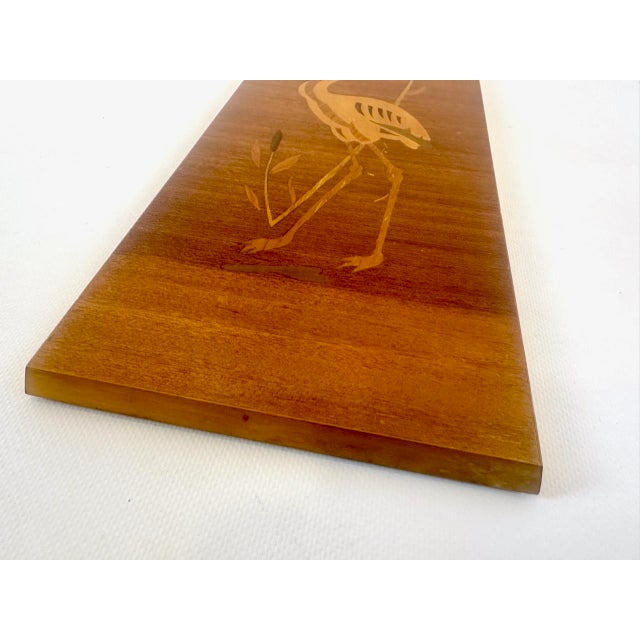 Mid-Century Modern Mid-Century German Wooden Flamingo Wall Relief, 1960s For Sale - Image 3 of 8