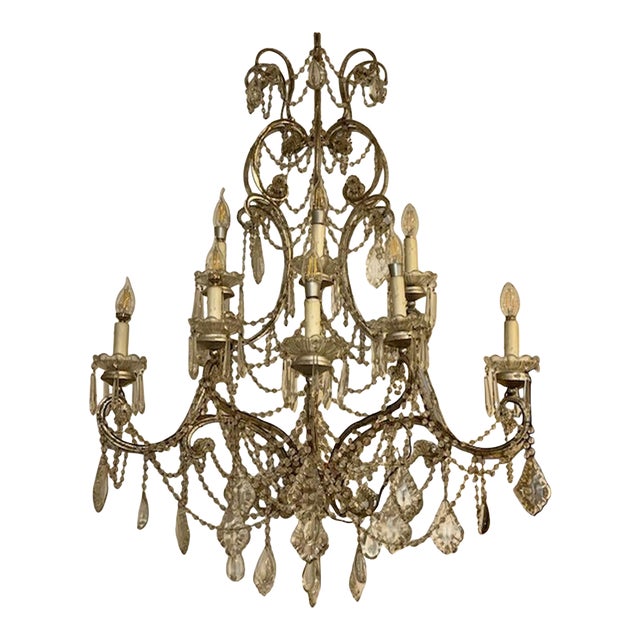 Early 20th Century Large Italian Beaded Sconces - a Pair For Sale