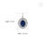 Natural 2.78ct Blue Sapphire & Diamond Cluster Art Deco Pendant in 14k Gold For Sale - Image 11 of 15