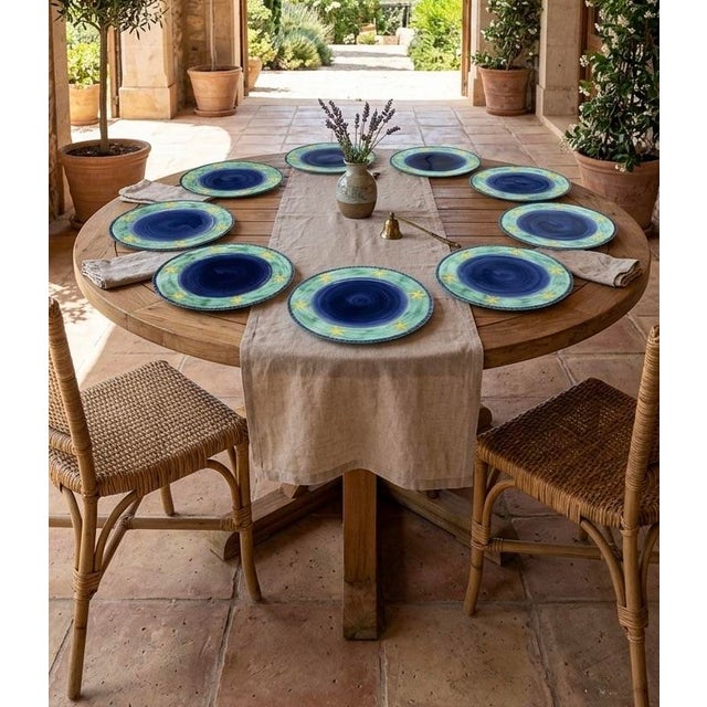 Vintage Italian Faience Starfish Coastal Ceramic Plates - Set of 9 For Sale - Image 9 of 9