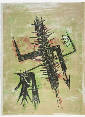 Wifredo Lam, Homage to Picasso, Lithograph, 1973