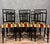 Black Vintage Chairs in Black Lacquered Wood, 1970s, Set of 6 For Sale - Image 8 of 9
