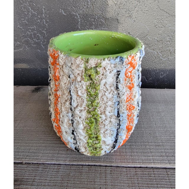 Lava Glaze Pottery Vase Mid-Century-Modern For Sale - Image 4 of 7