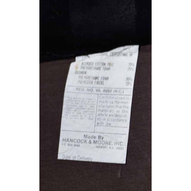 Vintage Black Leather 3 Seater Sofa by Hancock and Moore For Sale - Image 11 of 12