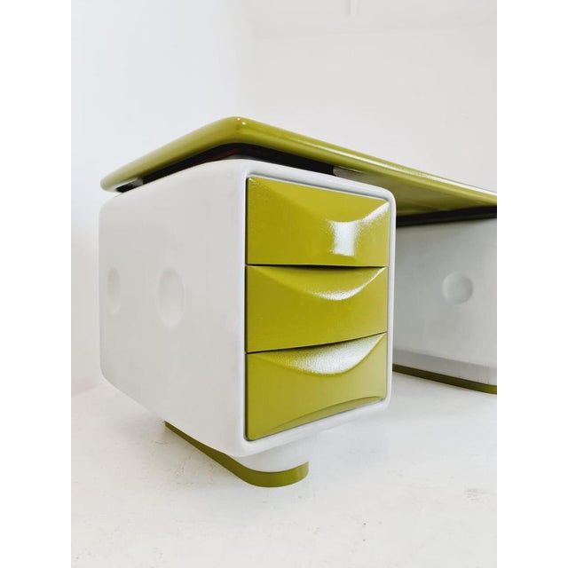 Plastic Space Age Writing Desk in Fiberglass by Ernest Igl for Wilhelm Werndl, 1970s For Sale - Image 7 of 11