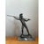 Stone Gray Vintage Sculptural Metal Warrior Figure For Sale - Image 8 of 13