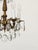 Shabby Chic Antique 4 Arm 4 Light Glowing Graceful Brass Cut Lead Glass Crystal Chandelier For Sale - Image 3 of 13