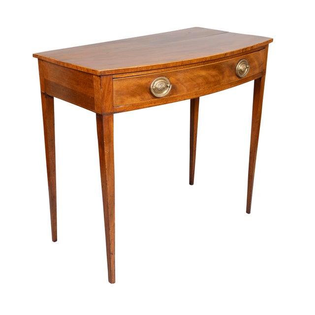 George III Mahogany Bowfront Side Table For Sale - Image 4 of 9