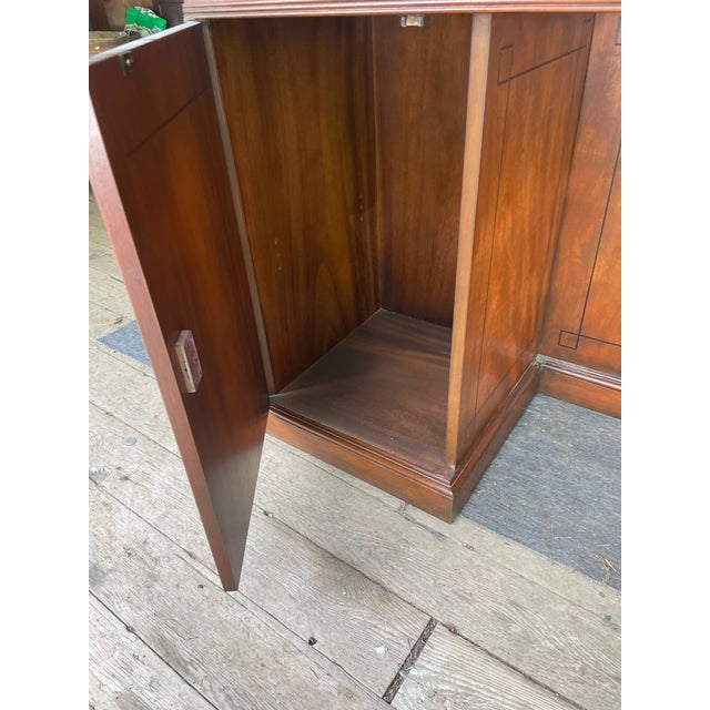 Chestnut Late 20th Century Baker Stately Homes Slant Top Desk For Sale - Image 8 of 14