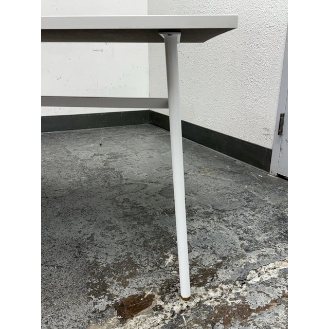 White Latvian Birch Plywood Rectangular Work Table For Sale - Image 8 of 12