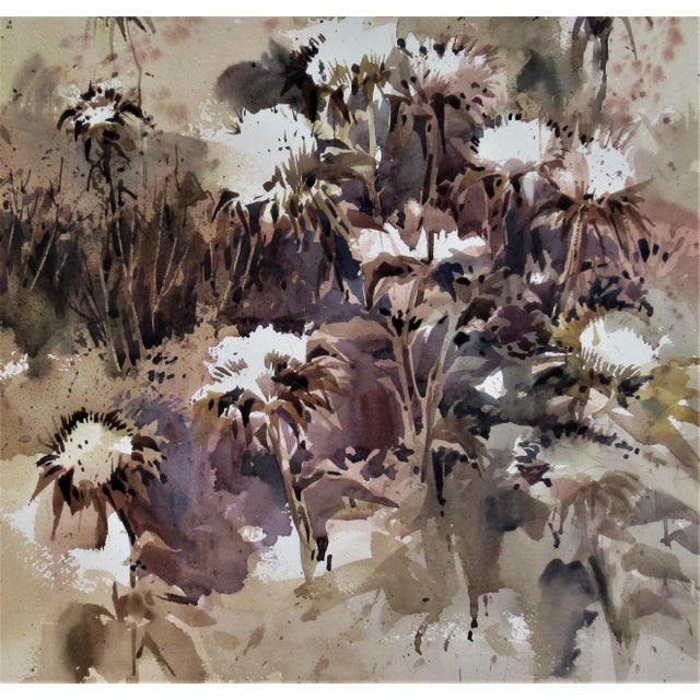 Abstract Charlotte Britton, Untitled, Flowers, Circa 1980 For Sale - Image 3 of 6