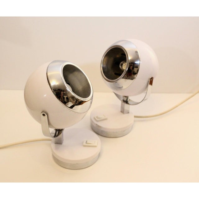 Metal Vintage Eyeball Table Lamps, 1970s, Set of 2 For Sale - Image 7 of 8