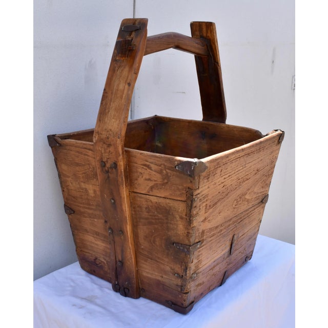 Elm Rice Bucket, China, Circa 1900 For Sale - Image 4 of 13