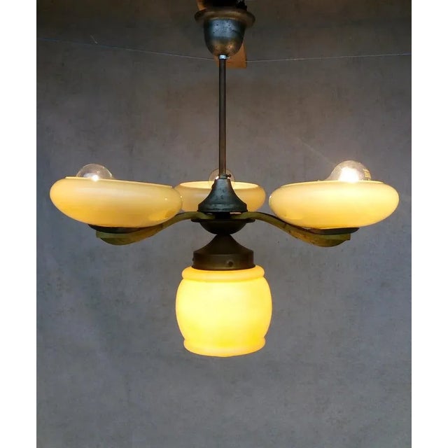 Art Nouveau Hanging Lamp, 1900 For Sale - Image 3 of 17