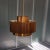 Mid-Century Brass & Veneer Pendant Lamp, 1960s For Sale - Image 6 of 6