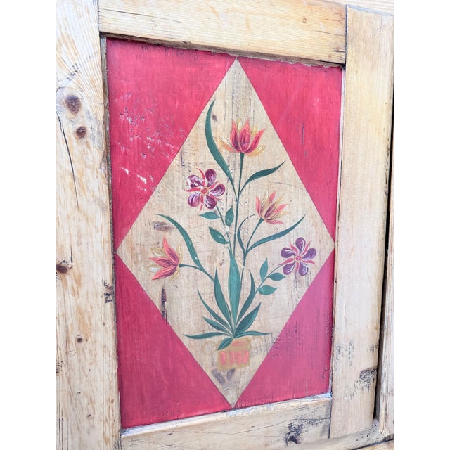 Antique Folk Art Polychrome Grocery Store Cabinet from Savoy, 1940s For Sale - Image 17 of 18